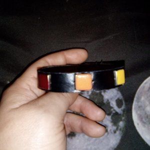 4/ $20 rainbow leather strap bracelet LGBTQ